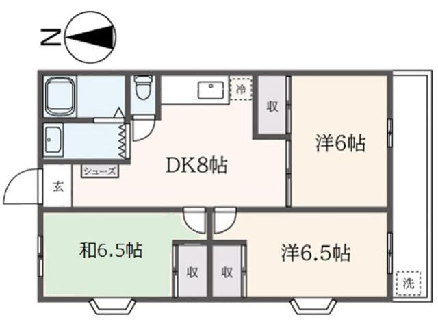つくし野ストークマンション(3DK/1階)の間取り写真