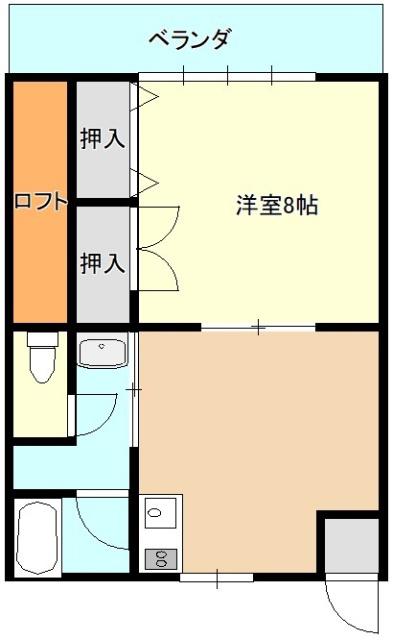 コーエーハイツ白崎(1K/1階)の間取り写真