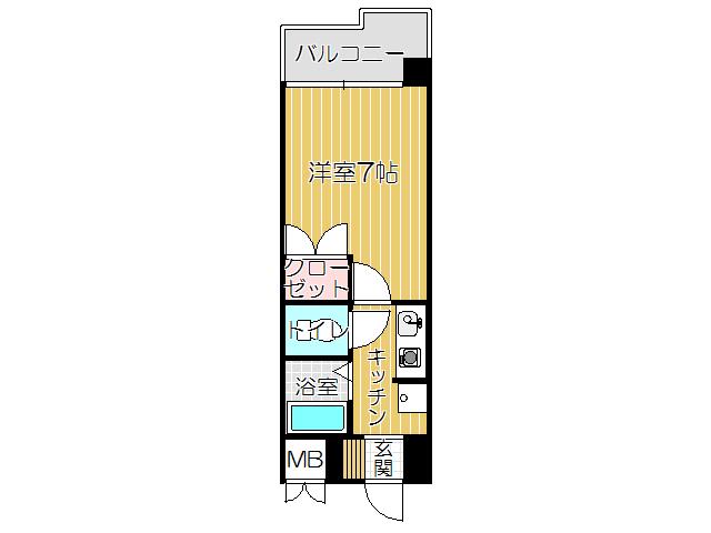 日神パレステージ九工大(1K/4階)の間取り写真