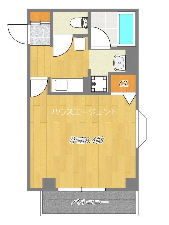 第8コーポマキ(1K/2階)の間取り写真