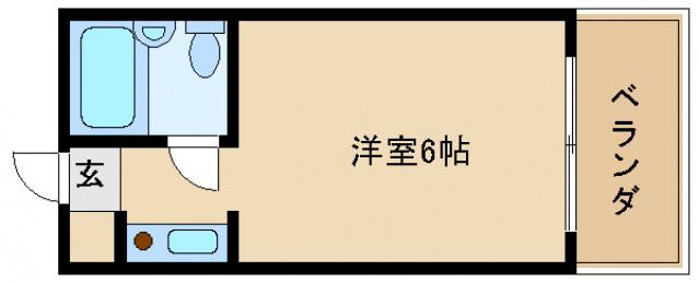 BASE-ONE貝塚(ワンルーム/3階)の間取り写真