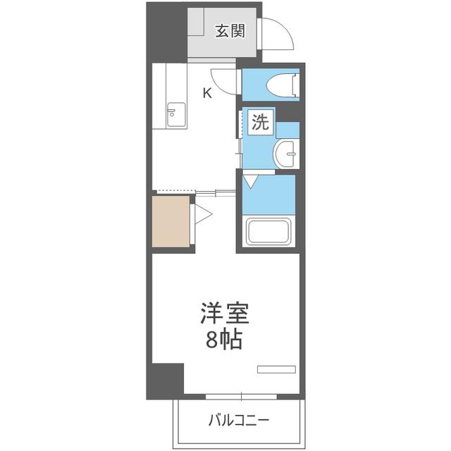セラヴィ箱崎(1K/4階)の間取り写真
