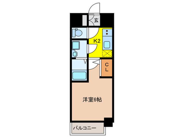 CREST TAPP 庄内(1K/9階)の間取り写真