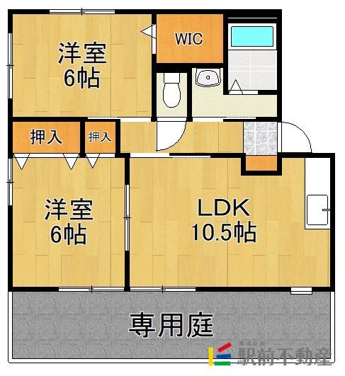 アーナリ参番館(2LDK/2階)の間取り写真