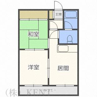 八軒メディカル中田ビル(2DK/5階)の間取り写真
