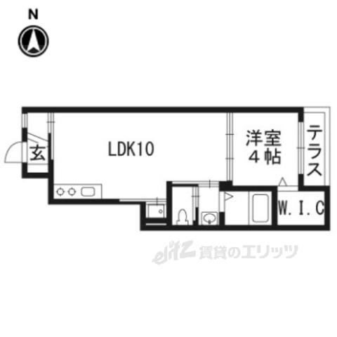 メルヴェーユ(1LDK/1階)の間取り写真