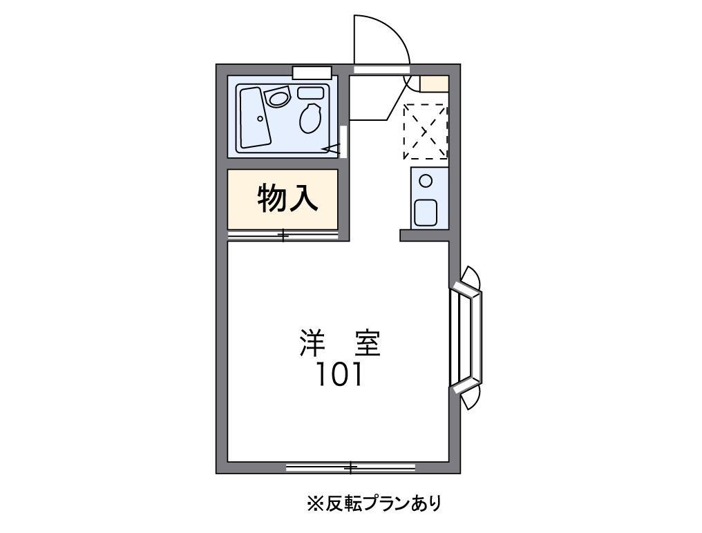レオパレスジョイフルM(1K/2階)の間取り写真