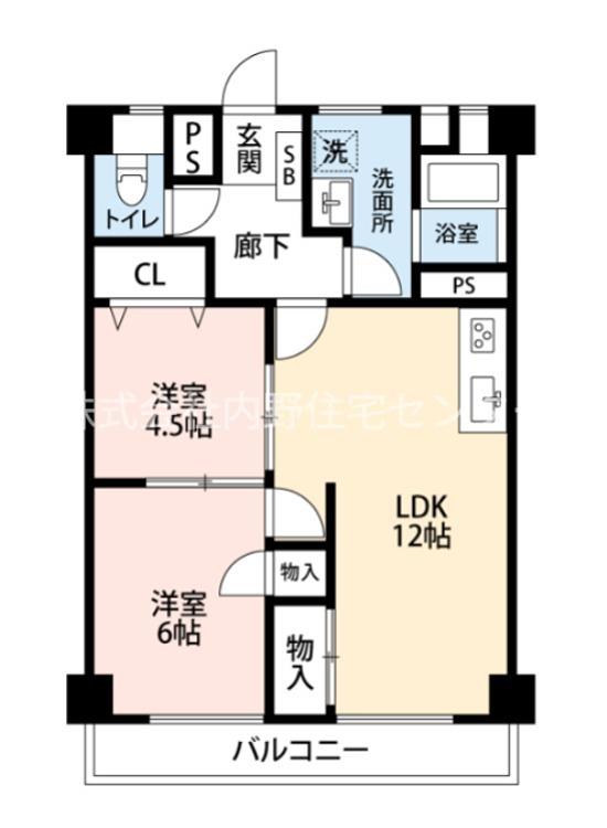 第3美光マンション(2LDK/2階)の間取り写真