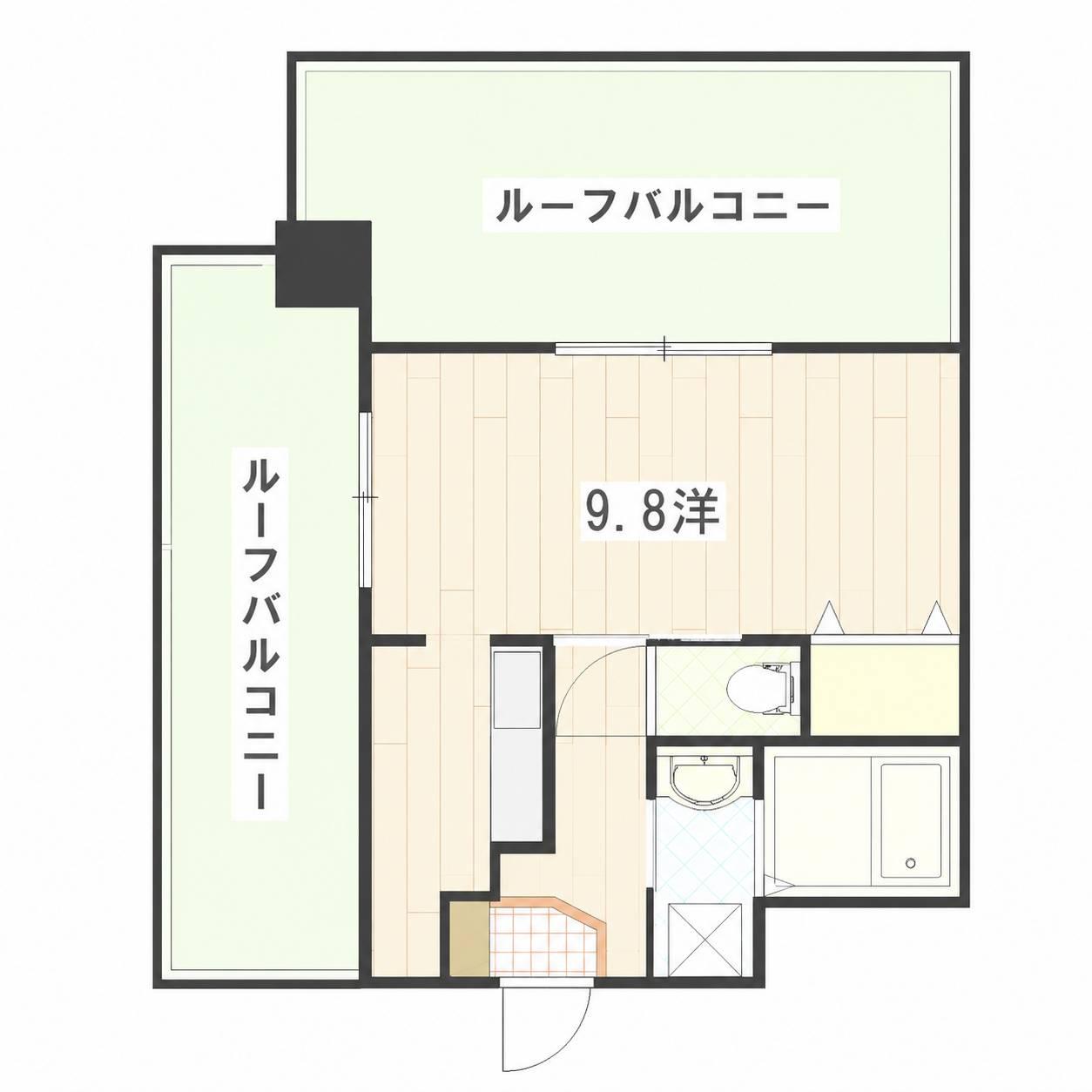 I-CITY広瀬(1K/9階)の間取り写真