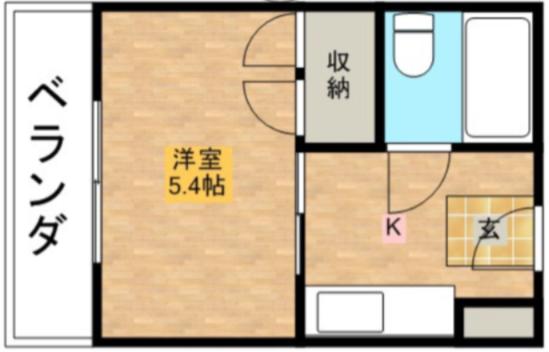 プラットホーム白川I(1K/3階)の間取り写真