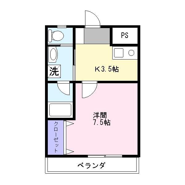アルデバラン(1K/3階)の間取り写真