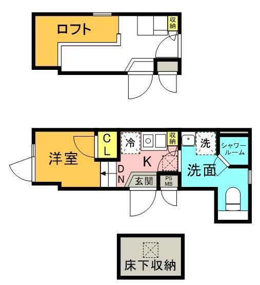 レイアス神田神保町(ワンルーム/1階)の間取り写真