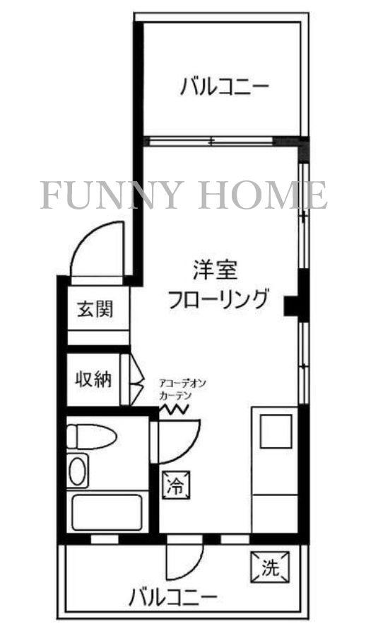 第2正和ハイツ(ワンルーム/3階)の間取り写真
