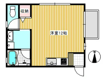 SCIMONE シモーヌ(ワンルーム/3階)の間取り写真
