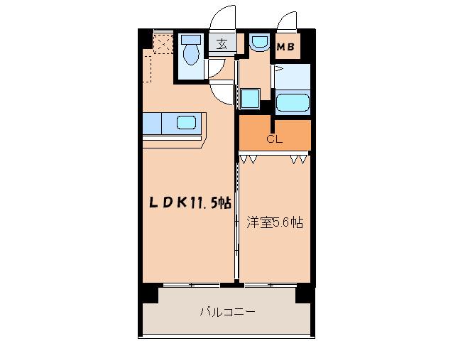 MID GARDEN 三島(1LDK/1階)の間取り写真