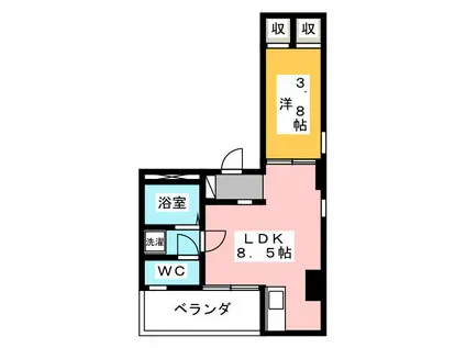 シティーハイム武蔵関(1LDK/4階)の間取り写真