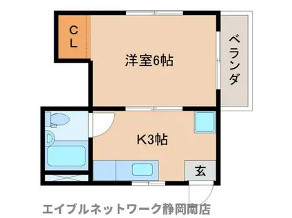 メゾンドメール(1K/4階)の間取り写真