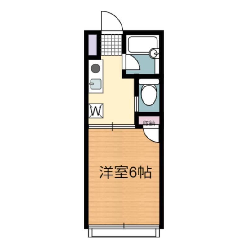 コーポ見瀬(1K/2階)の間取り写真