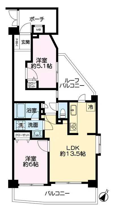 コスモ荻窪ロイヤルコート 3階階 間取り