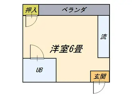 グローバルK(ワンルーム/3階)の間取り写真