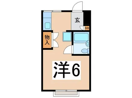 エルヴィーナ甲府(ワンルーム/3階)の間取り写真