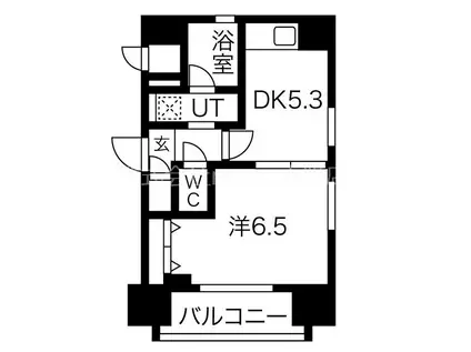 エステムコート大阪新町(1DK/10階)の間取り写真