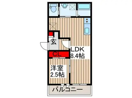 REGALEST SMART 宮原(1LDK/3階)の間取り写真