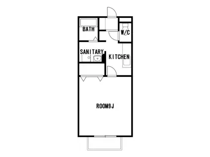 オワゾーモンターニュ(1K/1階)の間取り写真