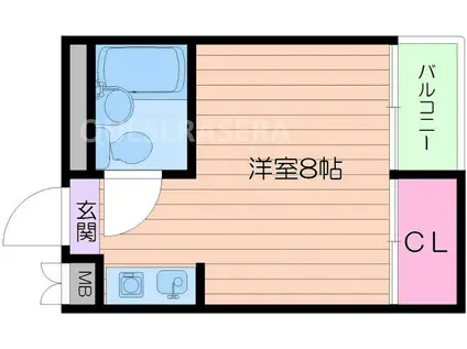 新森ロータリーマンション(ワンルーム/2階)の間取り写真