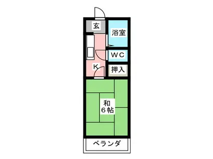 リバーサイド弐番館(1K/3階)の間取り写真