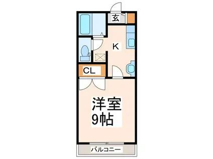 ジョイライフマンションB(1K/2階)の間取り写真