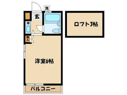 エクセル狛江(1K/2階)の間取り写真
