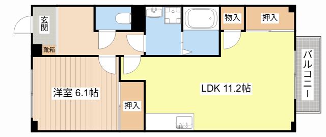 クレストビレッジIII(1LDK/2階)の間取り写真