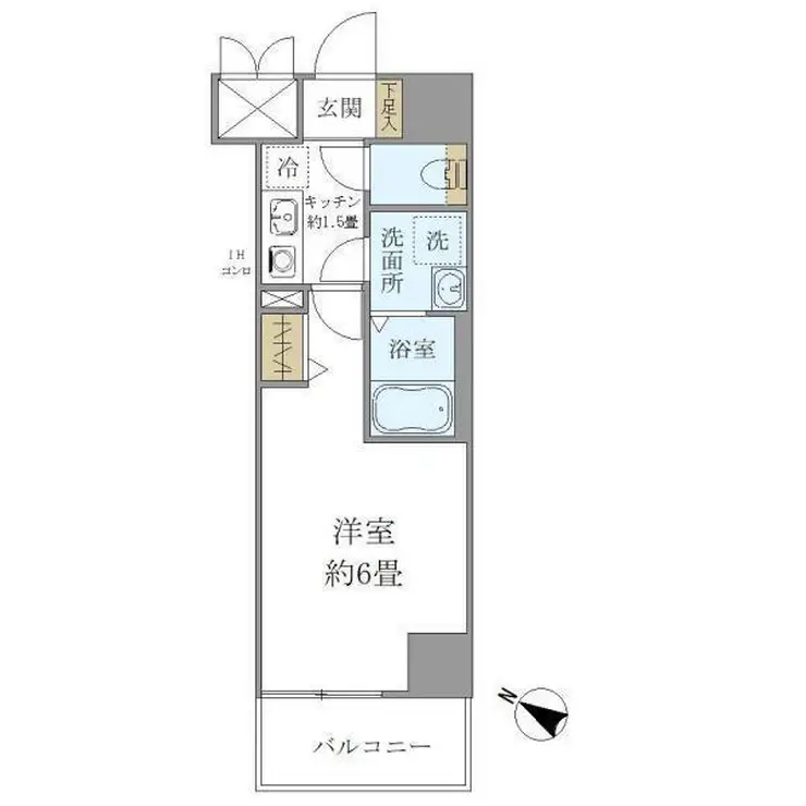 シエル白山A館 10階階 間取り