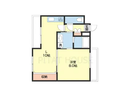 パルム加納(1LDK/3階)の間取り写真