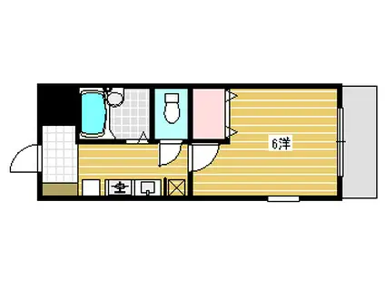 シアトル住村(1K/3階)の間取り写真