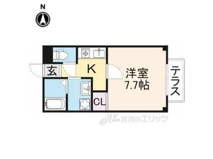 勝ハイツ 壱番館(1K/1階)の間取り写真