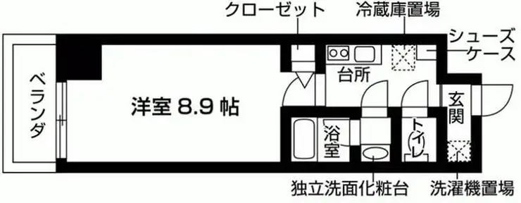 新百合グリーンビル 3階階 間取り