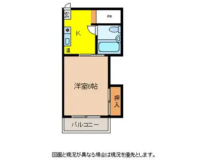 コーポアラモード エイト(1K/1階)の間取り写真