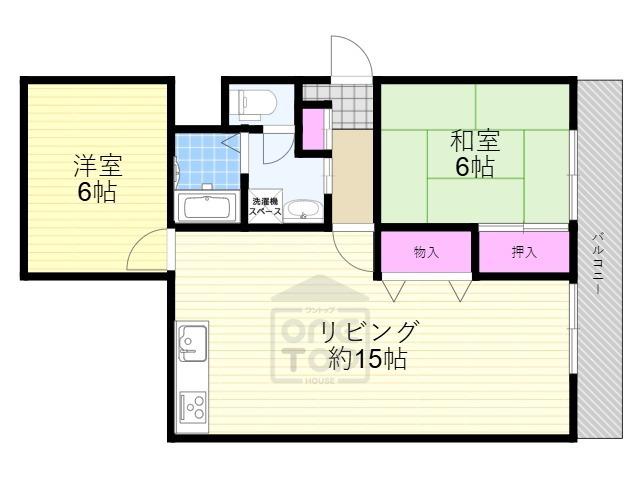 ピアチェーレ(2LDK/2階)の間取り写真