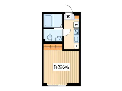 アザーレ・ソーニョ座間(1K/2階)の間取り写真