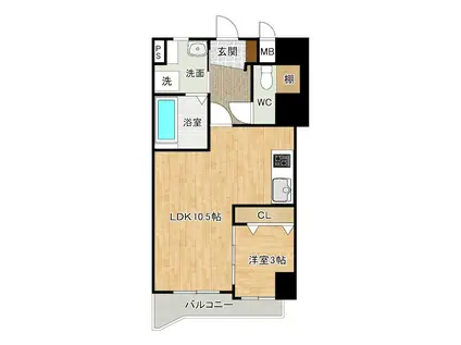 出屋敷館(1LDK/2階)の間取り写真