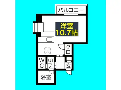 シティライフ今池北(ワンルーム/4階)の間取り写真