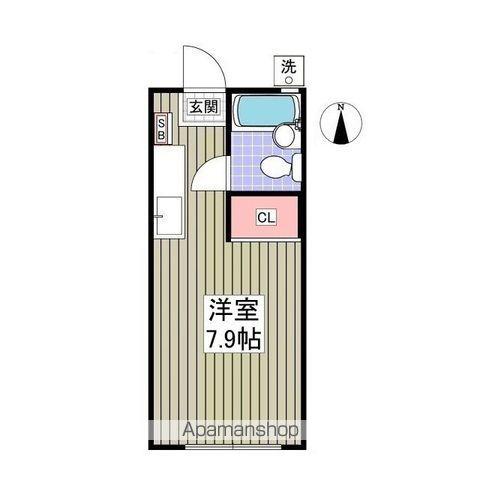 ボ-トハウス(ワンルーム/1階)の間取り写真