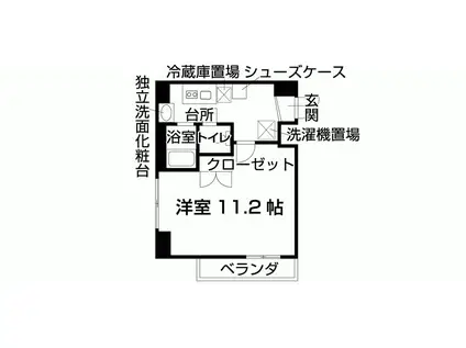 アネックス西陣(1K/2階)の間取り写真