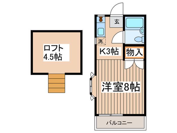 第3チトセハイツ(1K/2階)の間取り写真