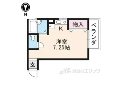 メゾンM C(ワンルーム/1階)の間取り写真