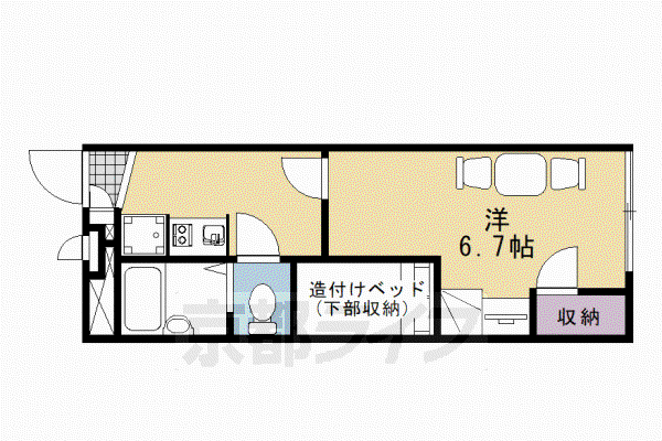 レオパレスおおやぶ2(1K/1階)の間取り写真