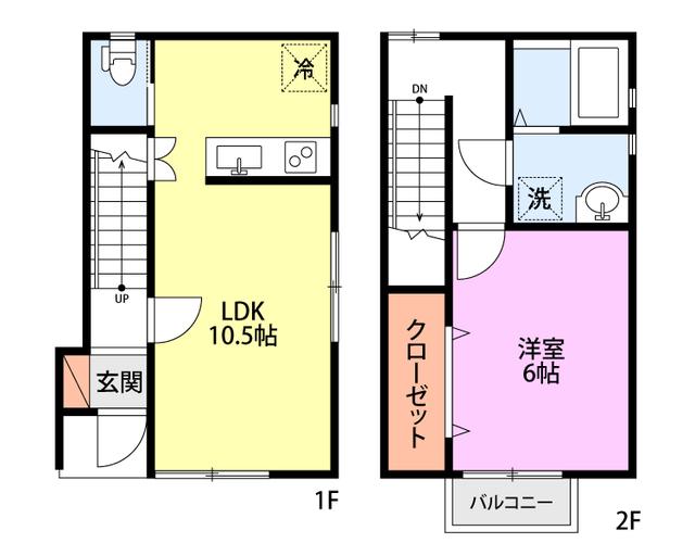 ロワール大島 D(1LDK/1階)の間取り写真