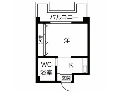 ビッグ1神戸(1K/4階)の間取り写真